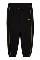 Double-Jersey Joggers with Gold Details